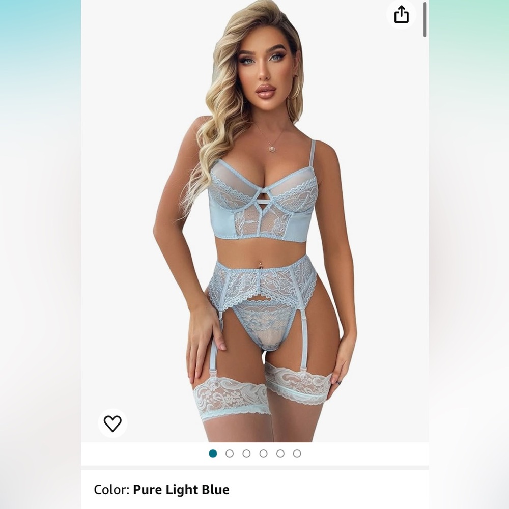 Women’s XL Lingerie Set - Baby Blue